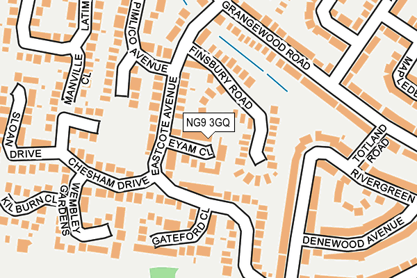 NG9 3GQ map - OS OpenMap – Local (Ordnance Survey) NG9 3GQ map - OS OpenMap – Local (Ordnance Survey)