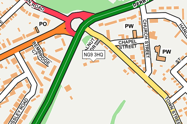 NG9 3HQ map - OS OpenMap – Local (Ordnance Survey) NG9 3HQ map - OS OpenMap – Local (Ordnance Survey)