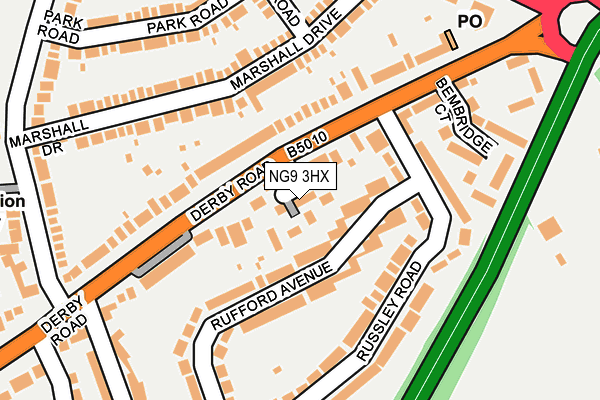 NG9 3HX map - OS OpenMap – Local (Ordnance Survey) NG9 3HX map - OS OpenMap – Local (Ordnance Survey)