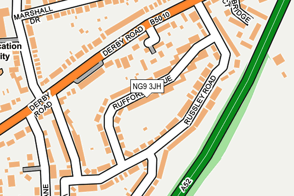NG9 3JH map - OS OpenMap – Local (Ordnance Survey) NG9 3JH map - OS OpenMap – Local (Ordnance Survey)