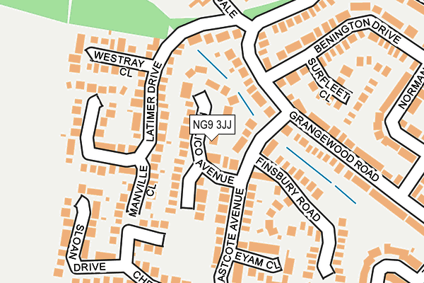 NG9 3JJ map - OS OpenMap – Local (Ordnance Survey) NG9 3JJ map - OS OpenMap – Local (Ordnance Survey)