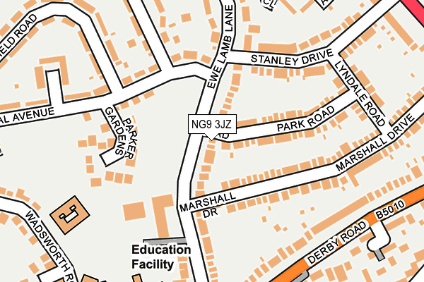 NG9 3JZ map - OS OpenMap – Local (Ordnance Survey) NG9 3JZ map - OS OpenMap – Local (Ordnance Survey)