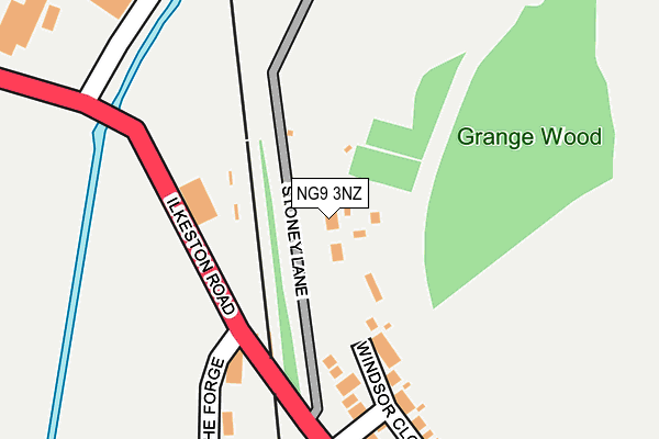 NG9 3NZ map - OS OpenMap – Local (Ordnance Survey) NG9 3NZ map - OS OpenMap – Local (Ordnance Survey)