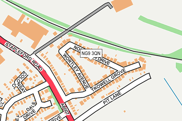 NG9 3QN map - OS OpenMap – Local (Ordnance Survey) NG9 3QN map - OS OpenMap – Local (Ordnance Survey)