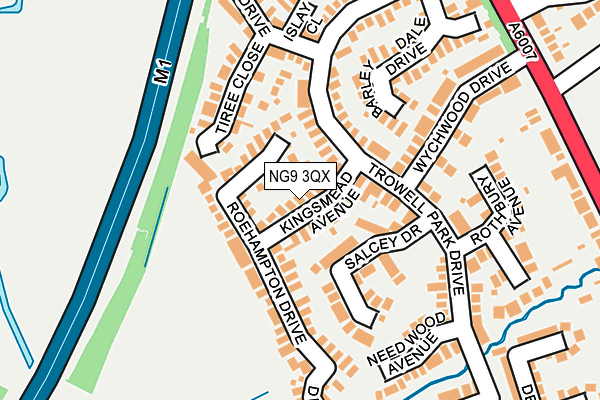 NG9 3QX map - OS OpenMap – Local (Ordnance Survey) NG9 3QX map - OS OpenMap – Local (Ordnance Survey)