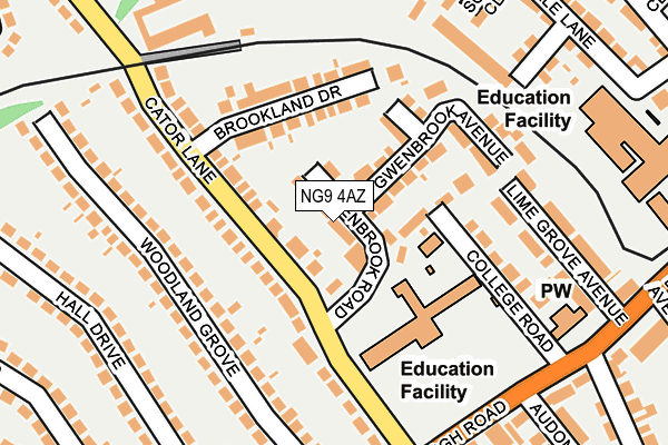 NG9 4AZ map - OS OpenMap – Local (Ordnance Survey) NG9 4AZ map - OS OpenMap – Local (Ordnance Survey)