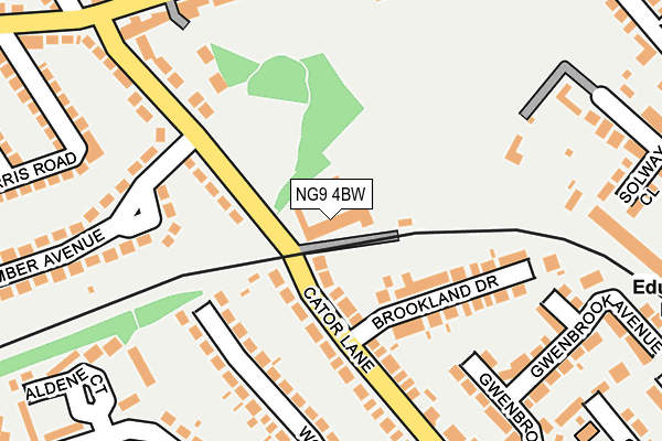 NG9 4BW map - OS OpenMap – Local (Ordnance Survey) NG9 4BW map - OS OpenMap – Local (Ordnance Survey)