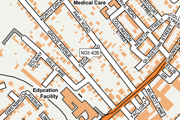 NG9 4DB map - OS OpenMap – Local (Ordnance Survey) NG9 4DB map - OS OpenMap – Local (Ordnance Survey)