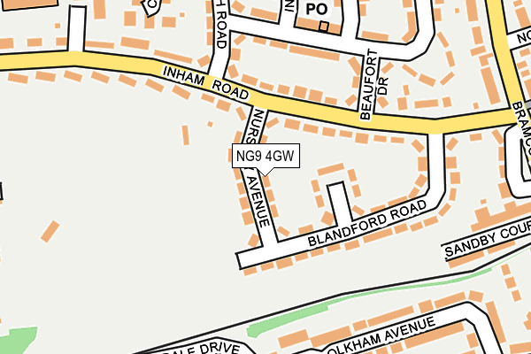 NG9 4GW map - OS OpenMap – Local (Ordnance Survey) NG9 4GW map - OS OpenMap – Local (Ordnance Survey)