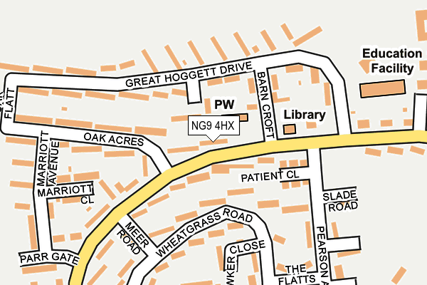NG9 4HX map - OS OpenMap – Local (Ordnance Survey) NG9 4HX map - OS OpenMap – Local (Ordnance Survey)