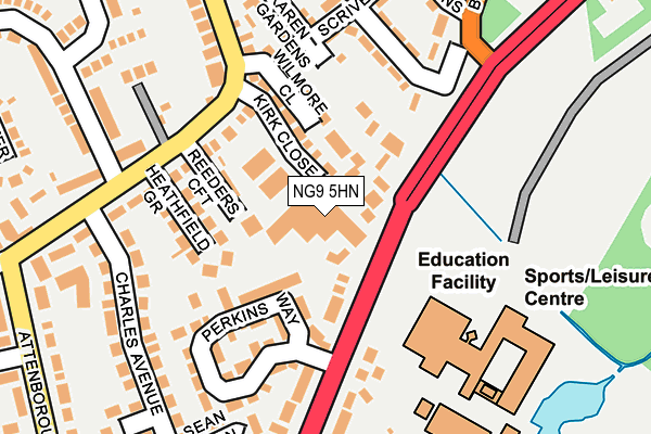 NG9 5HN map - OS OpenMap – Local (Ordnance Survey) NG9 5HN map - OS OpenMap – Local (Ordnance Survey)