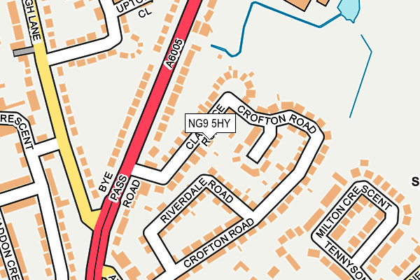NG9 5HY map - OS OpenMap – Local (Ordnance Survey) NG9 5HY map - OS OpenMap – Local (Ordnance Survey)