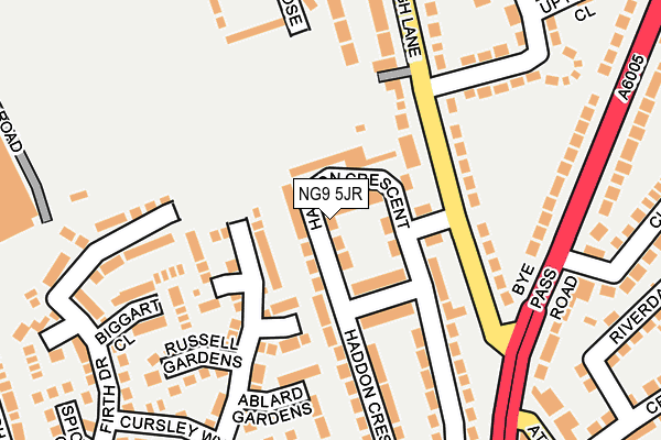 NG9 5JR map - OS OpenMap – Local (Ordnance Survey) NG9 5JR map - OS OpenMap – Local (Ordnance Survey)