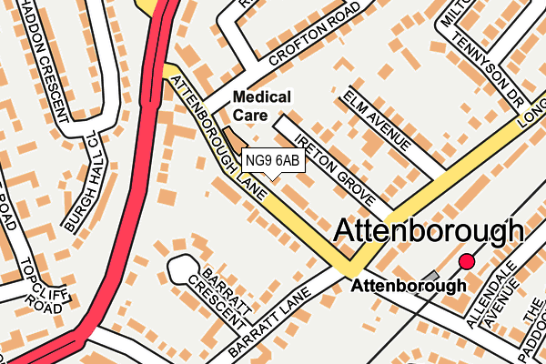 NG9 6AB map - OS OpenMap – Local (Ordnance Survey) NG9 6AB map - OS OpenMap – Local (Ordnance Survey)