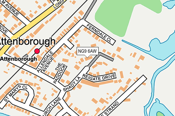 NG9 6AW map - OS OpenMap – Local (Ordnance Survey) NG9 6AW map - OS OpenMap – Local (Ordnance Survey)