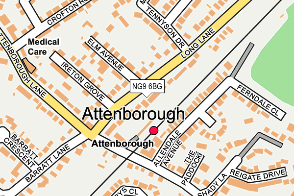 NG9 6BG map - OS OpenMap – Local (Ordnance Survey) NG9 6BG map - OS OpenMap – Local (Ordnance Survey)