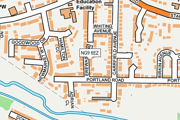 NG9 6EZ map - OS OpenMap – Local (Ordnance Survey) NG9 6EZ map - OS OpenMap – Local (Ordnance Survey)