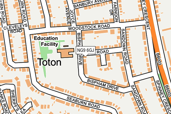 NG9 6GJ map - OS OpenMap – Local (Ordnance Survey) NG9 6GJ map - OS OpenMap – Local (Ordnance Survey)