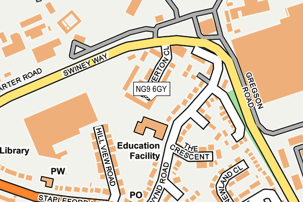 NG9 6GY map - OS OpenMap – Local (Ordnance Survey) NG9 6GY map - OS OpenMap – Local (Ordnance Survey)