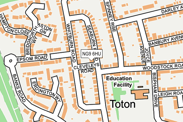 NG9 6HU map - OS OpenMap – Local (Ordnance Survey) NG9 6HU map - OS OpenMap – Local (Ordnance Survey)