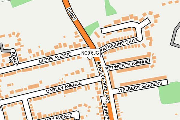 NG9 6JG map - OS OpenMap – Local (Ordnance Survey) NG9 6JG map - OS OpenMap – Local (Ordnance Survey)