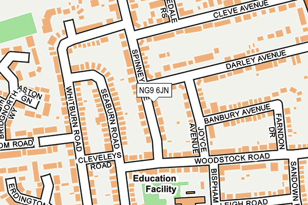 NG9 6JN map - OS OpenMap – Local (Ordnance Survey) NG9 6JN map - OS OpenMap – Local (Ordnance Survey)