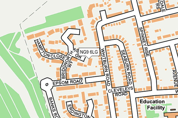 NG9 6LG map - OS OpenMap – Local (Ordnance Survey) NG9 6LG map - OS OpenMap – Local (Ordnance Survey)