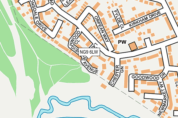 NG9 6LW map - OS OpenMap – Local (Ordnance Survey) NG9 6LW map - OS OpenMap – Local (Ordnance Survey)