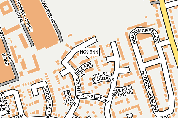 NG9 6NN map - OS OpenMap – Local (Ordnance Survey) NG9 6NN map - OS OpenMap – Local (Ordnance Survey)