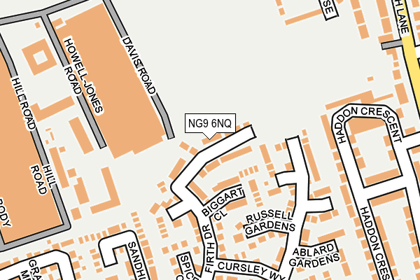 NG9 6NQ map - OS OpenMap – Local (Ordnance Survey) NG9 6NQ map - OS OpenMap – Local (Ordnance Survey)