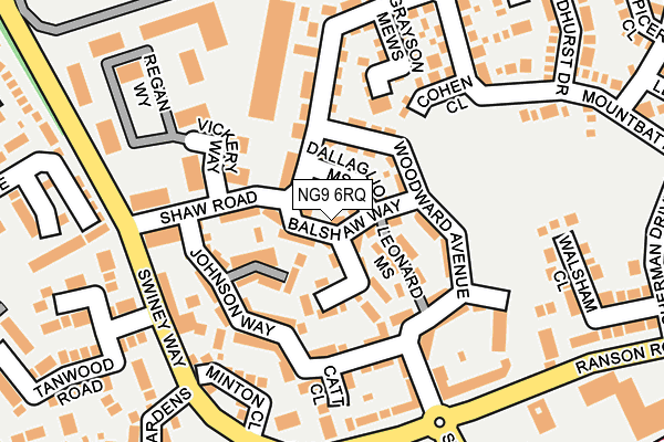 NG9 6RQ map - OS OpenMap – Local (Ordnance Survey) NG9 6RQ map - OS OpenMap – Local (Ordnance Survey)