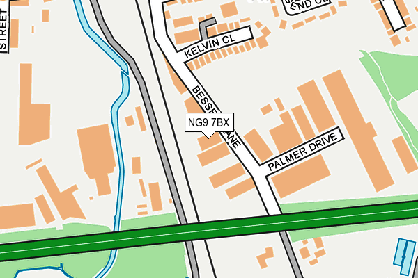 NG9 7BX map - OS OpenMap – Local (Ordnance Survey) NG9 7BX map - OS OpenMap – Local (Ordnance Survey)