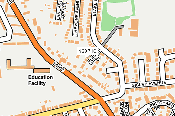NG9 7HQ map - OS OpenMap – Local (Ordnance Survey) NG9 7HQ map - OS OpenMap – Local (Ordnance Survey)