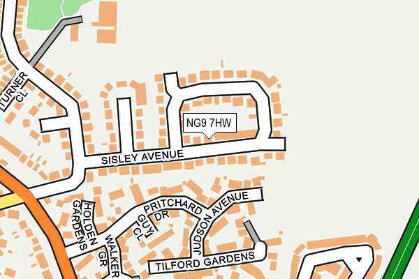 NG9 7HW map - OS OpenMap – Local (Ordnance Survey) NG9 7HW map - OS OpenMap – Local (Ordnance Survey)