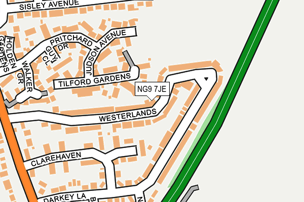 NG9 7JE map - OS OpenMap – Local (Ordnance Survey) NG9 7JE map - OS OpenMap – Local (Ordnance Survey)