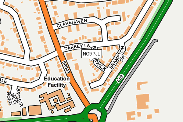 NG9 7JL map - OS OpenMap – Local (Ordnance Survey) NG9 7JL map - OS OpenMap – Local (Ordnance Survey)