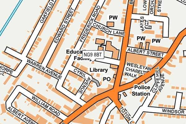 NG9 8BT map - OS OpenMap – Local (Ordnance Survey) NG9 8BT map - OS OpenMap – Local (Ordnance Survey)