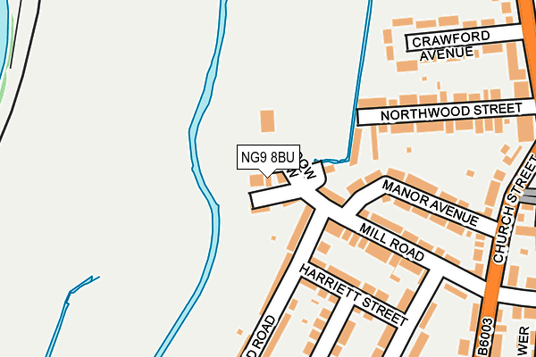 NG9 8BU map - OS OpenMap – Local (Ordnance Survey) NG9 8BU map - OS OpenMap – Local (Ordnance Survey)