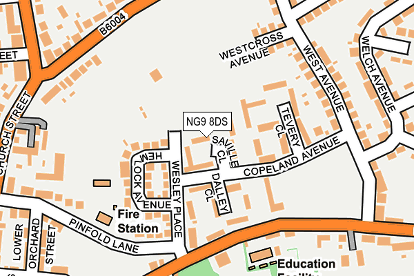 NG9 8DS map - OS OpenMap – Local (Ordnance Survey) NG9 8DS map - OS OpenMap – Local (Ordnance Survey)