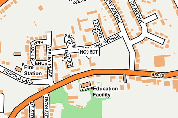 NG9 8DT map - OS OpenMap – Local (Ordnance Survey) NG9 8DT map - OS OpenMap – Local (Ordnance Survey)