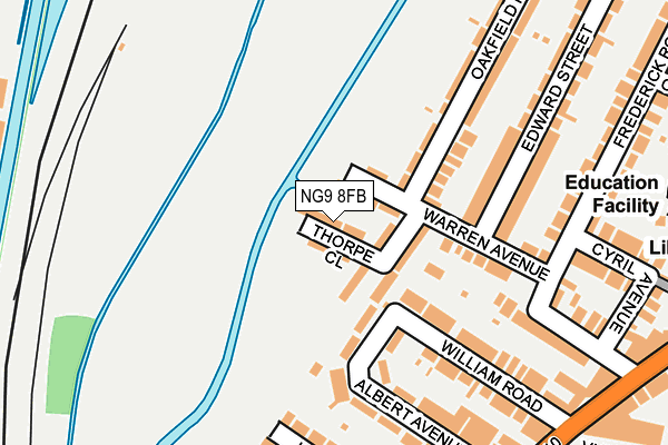NG9 8FB map - OS OpenMap – Local (Ordnance Survey) NG9 8FB map - OS OpenMap – Local (Ordnance Survey)
