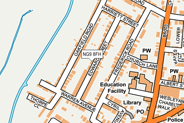 NG9 8FH map - OS OpenMap – Local (Ordnance Survey) NG9 8FH map - OS OpenMap – Local (Ordnance Survey)