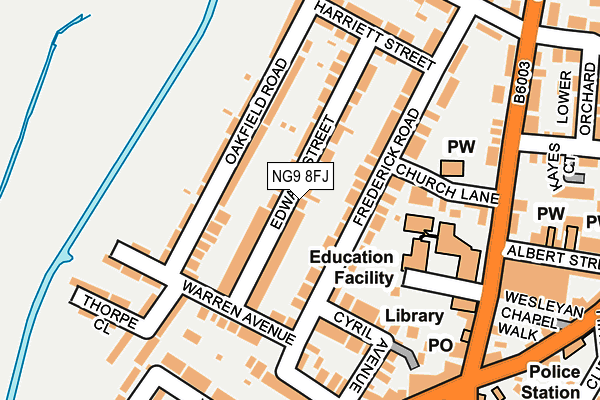 NG9 8FJ map - OS OpenMap – Local (Ordnance Survey) NG9 8FJ map - OS OpenMap – Local (Ordnance Survey)