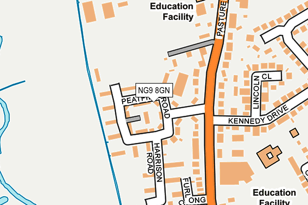 NG9 8GN map - OS OpenMap – Local (Ordnance Survey) NG9 8GN map - OS OpenMap – Local (Ordnance Survey)