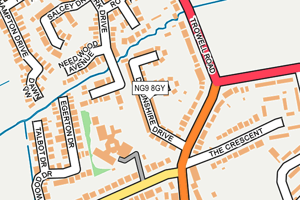 NG9 8GY map - OS OpenMap – Local (Ordnance Survey) NG9 8GY map - OS OpenMap – Local (Ordnance Survey)