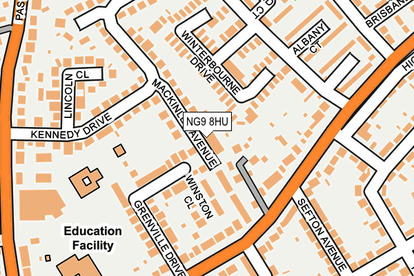 NG9 8HU map - OS OpenMap – Local (Ordnance Survey) NG9 8HU map - OS OpenMap – Local (Ordnance Survey)