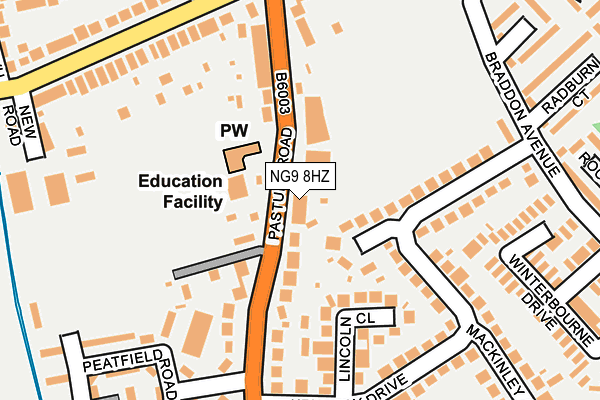 NG9 8HZ map - OS OpenMap – Local (Ordnance Survey) NG9 8HZ map - OS OpenMap – Local (Ordnance Survey)