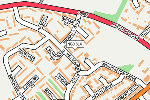 NG9 8LX map - OS OpenMap – Local (Ordnance Survey) NG9 8LX map - OS OpenMap – Local (Ordnance Survey)
