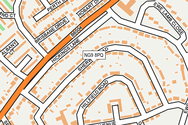NG9 8PQ map - OS OpenMap – Local (Ordnance Survey) NG9 8PQ map - OS OpenMap – Local (Ordnance Survey)