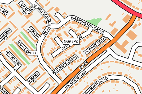 NG9 8PZ map - OS OpenMap – Local (Ordnance Survey) NG9 8PZ map - OS OpenMap – Local (Ordnance Survey)